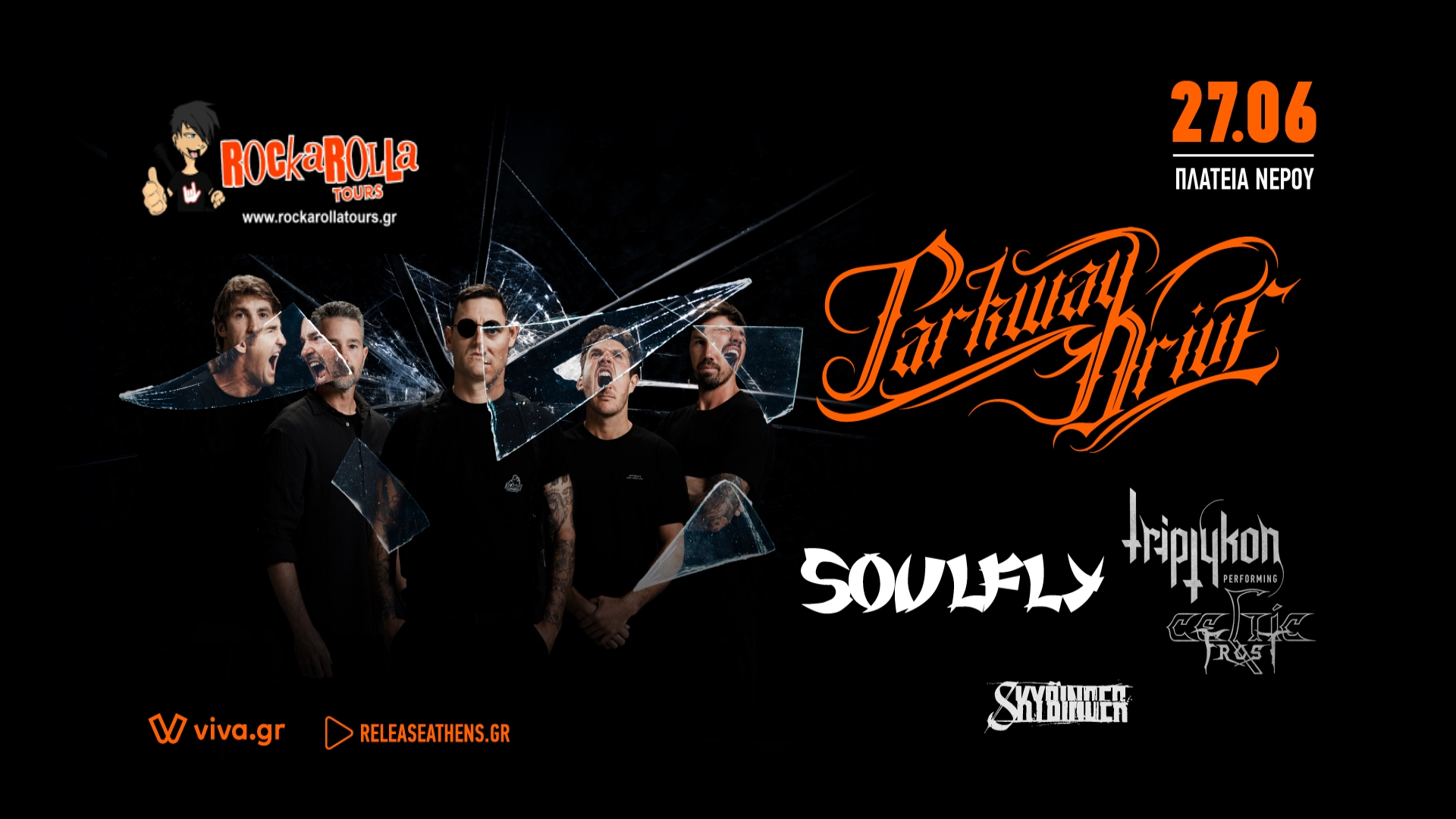 Release Athens 2023  Parkway Drive & Soulfly & Triptykon / Athens /27.6.23